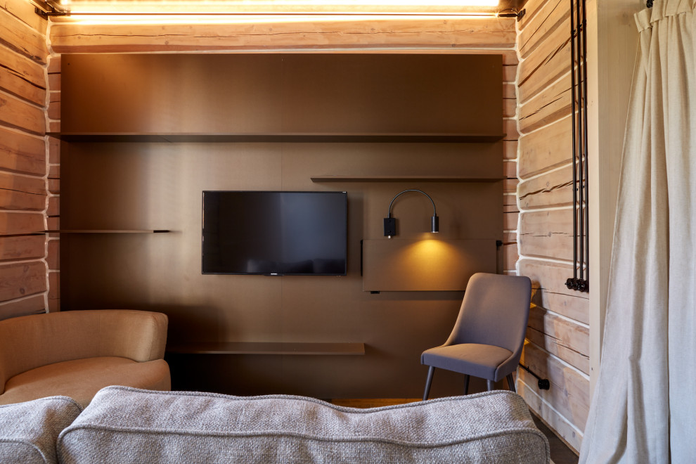 Кухня-гостиная с двухъярусной детской