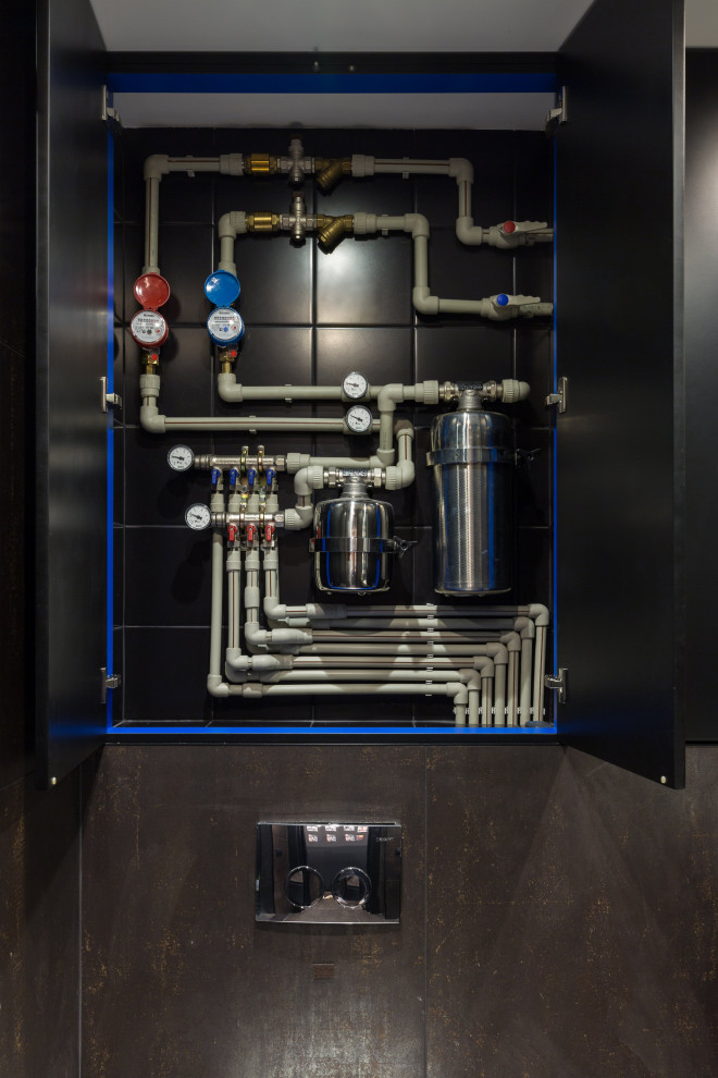 Однокомнатная квартира в черном цвете