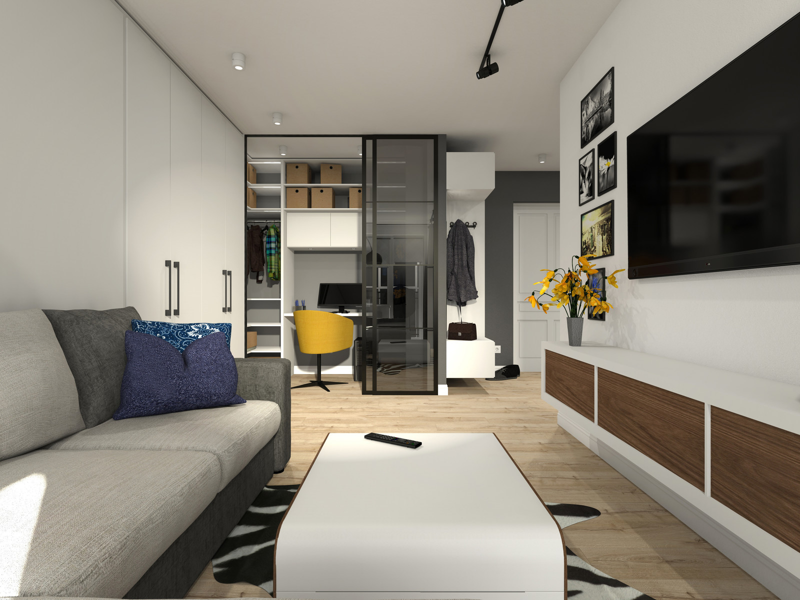 Дизайн-проект однокомнатной квартиры в ЖК Кантемировский