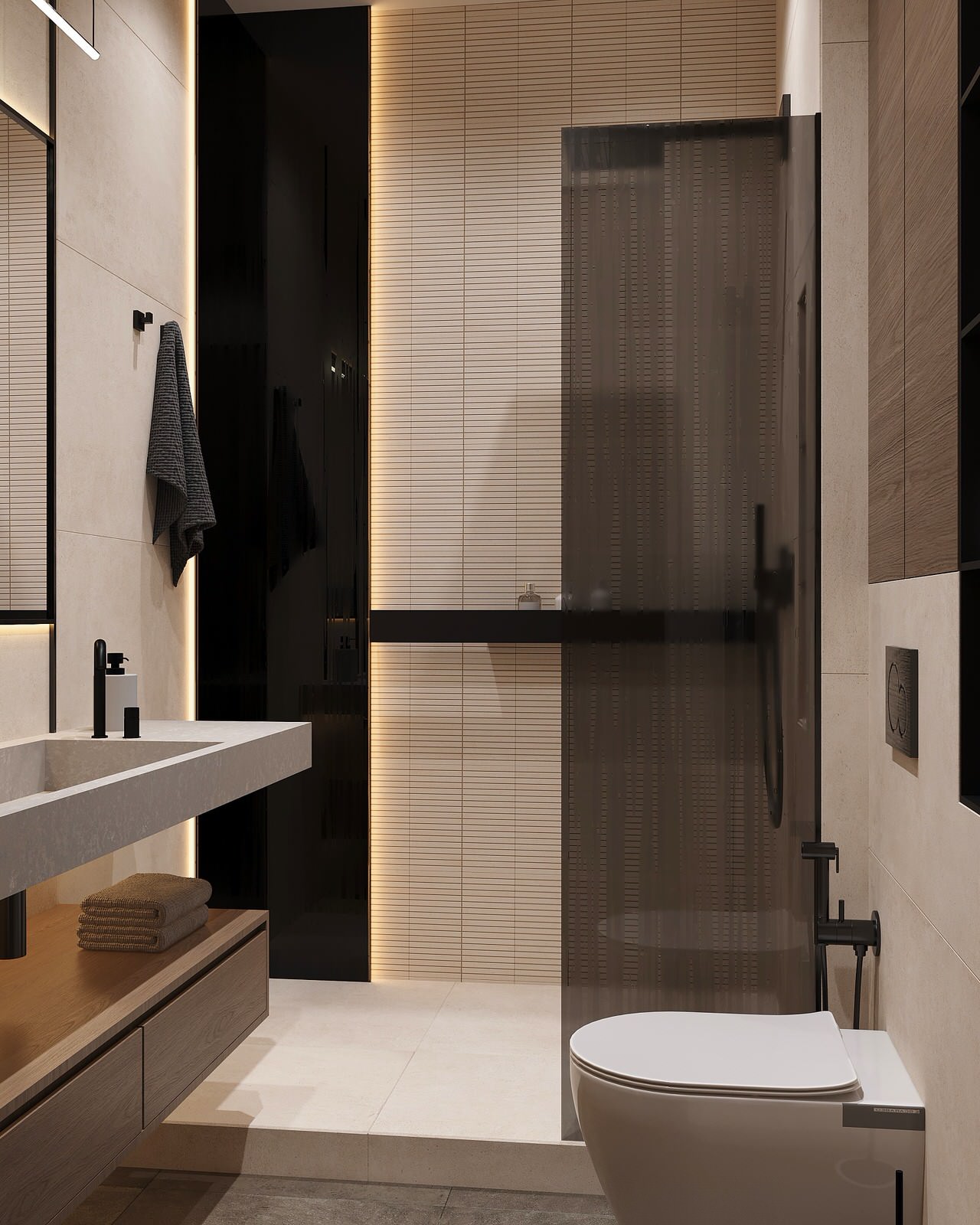 Евродвушка в жк Ilove 78м2 минимализм с элементами ваби-саби