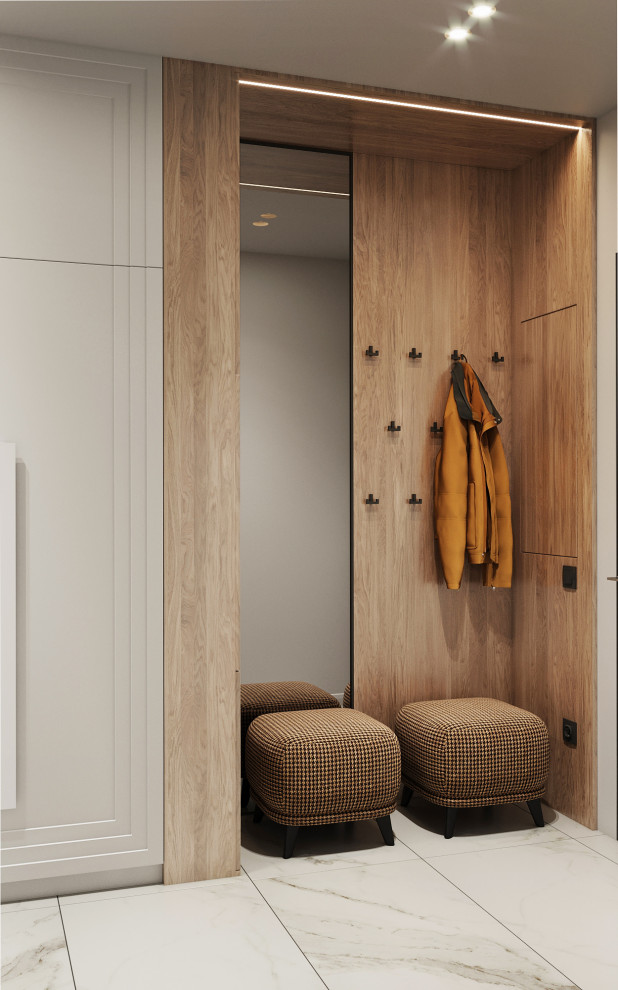 Светлая квартира с древесными мотивами