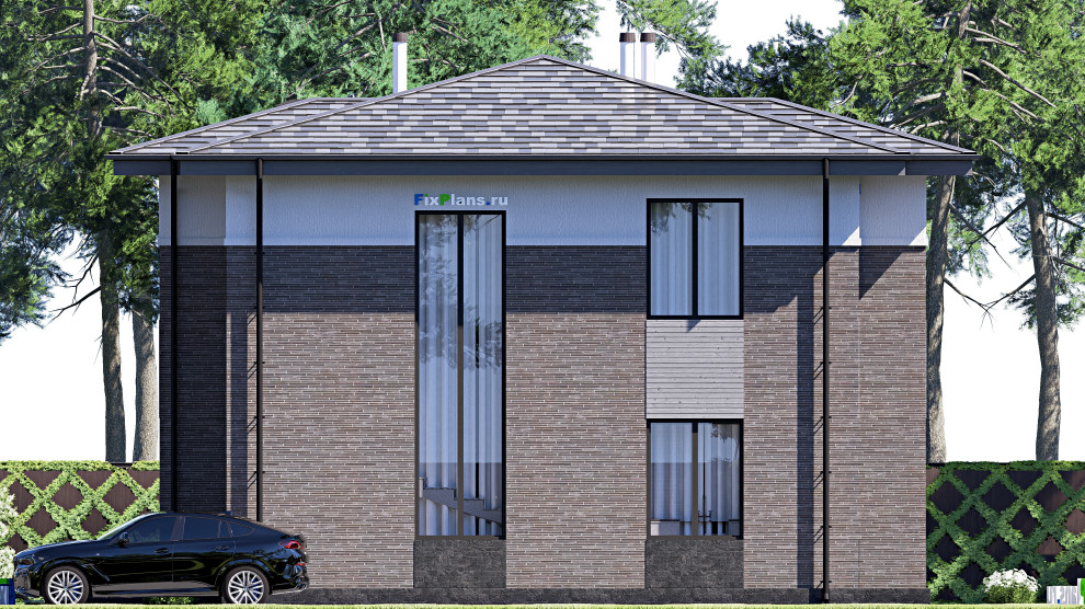 Проект двухэтажного дома 14х14 м S215м2 F-17657