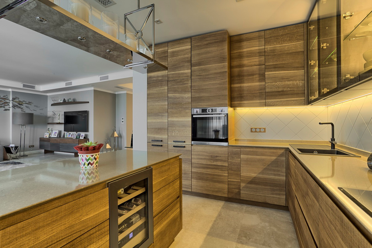 Кухня ANOVA Simple Lamellar Wood для Екатерины Сильченко