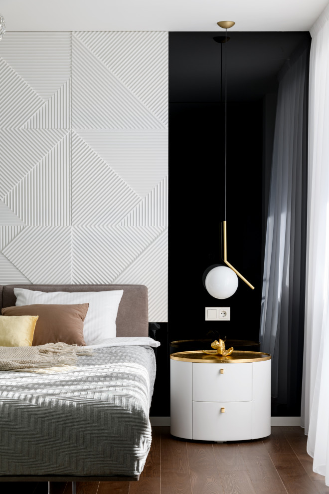 Стильная черно-белая квартира в Новосибирске