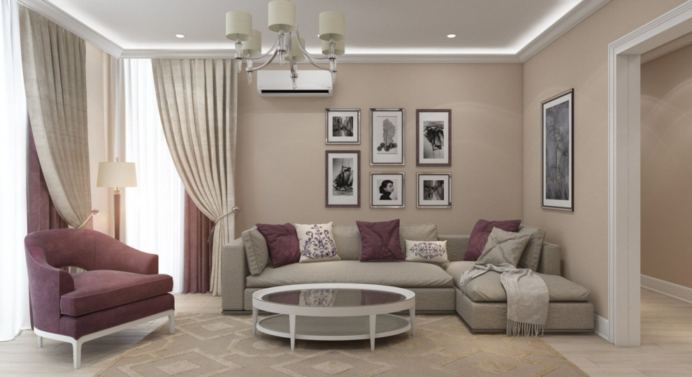 Дизайн интерьера квартиры в светлых тонах в ЖК ''Фили Сити''