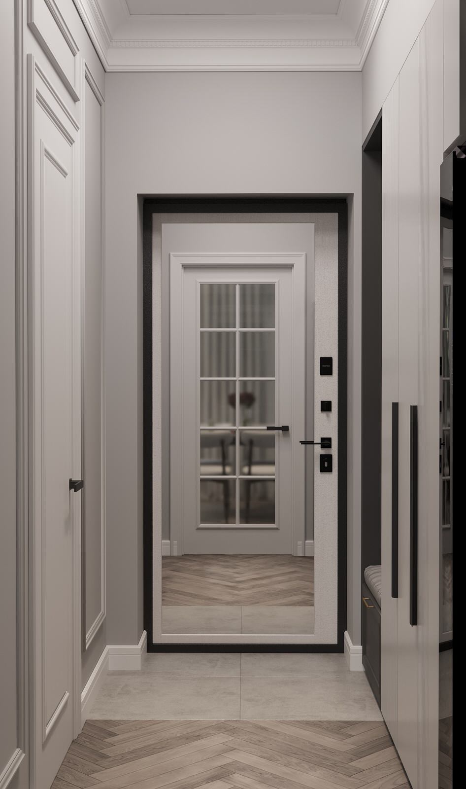 Интерьер однокомнатной квартиры в темных оттенках