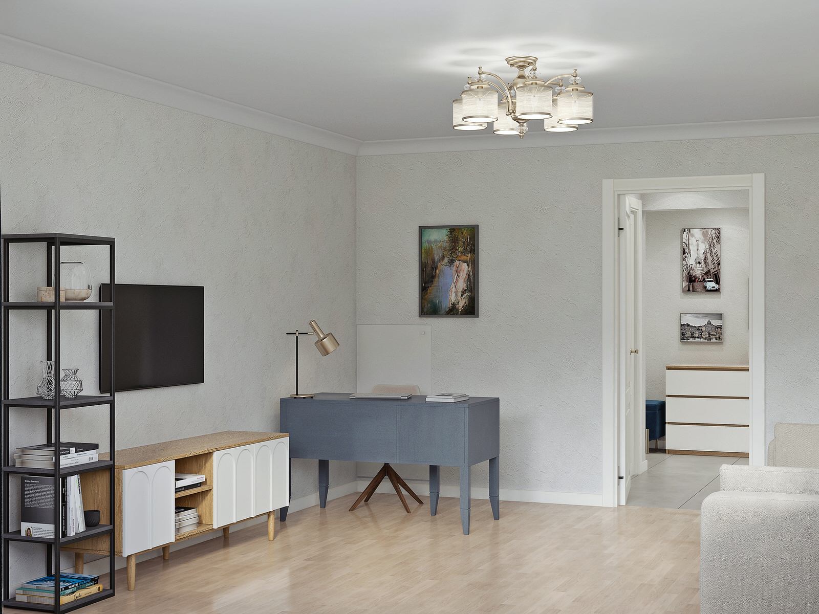 Дизайн-проект двухкомнатной квартиры в панельном доме серии И-155