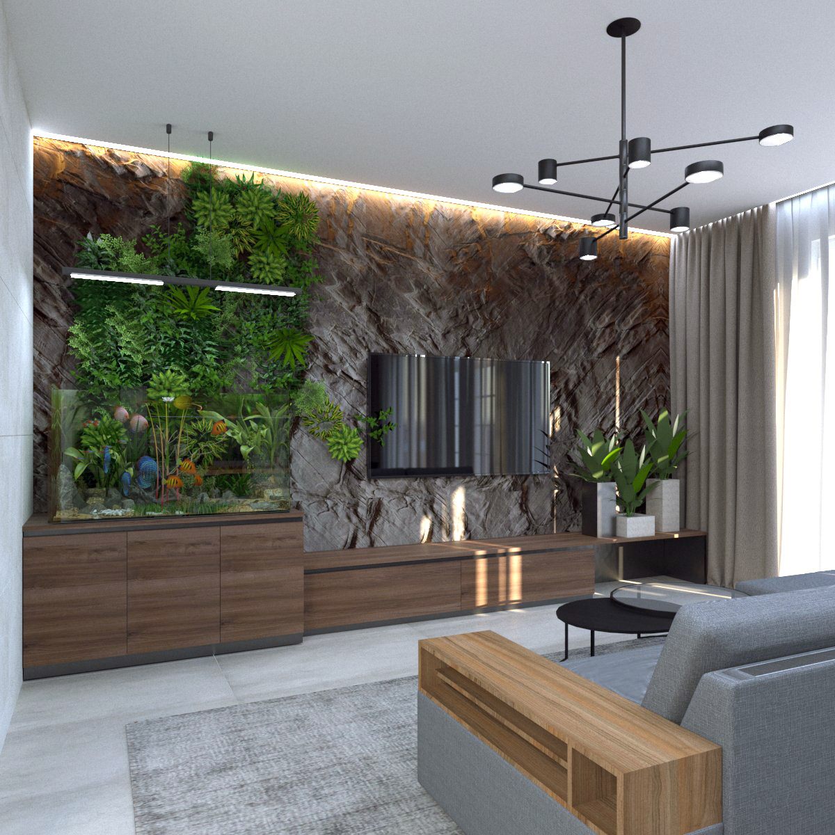 Кухня-гостиная в частном доме