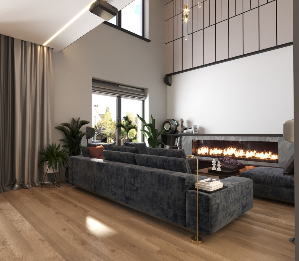 Дом с 2х светной гостиной