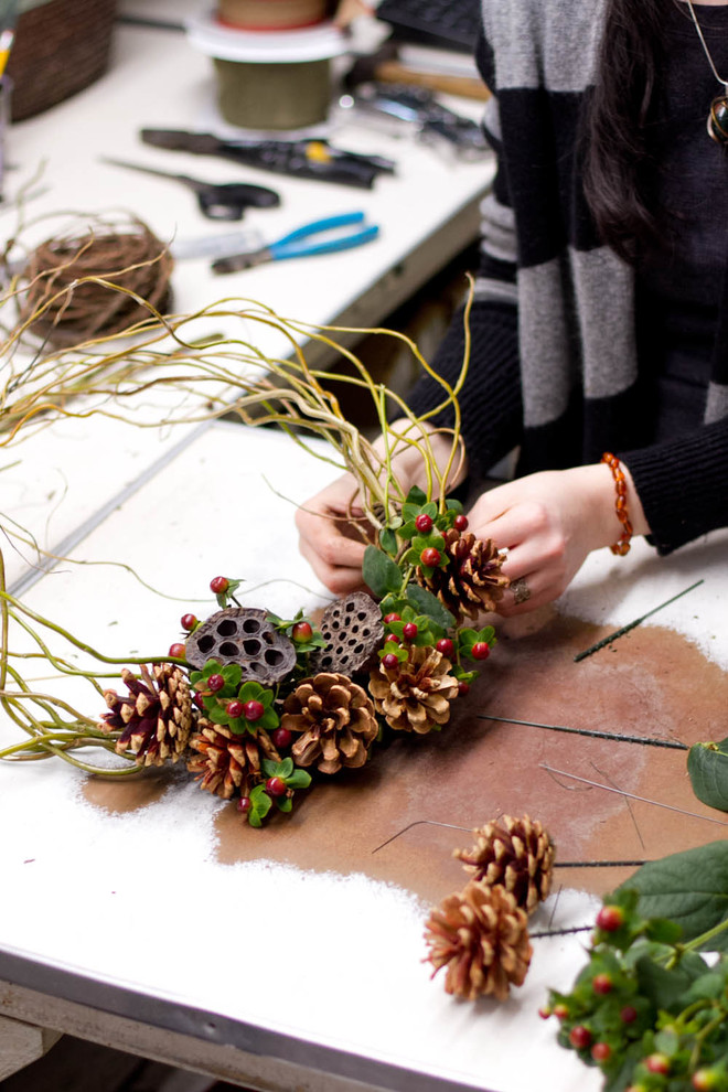 DIY: Как сделать рождественский венок на дверь своими руками