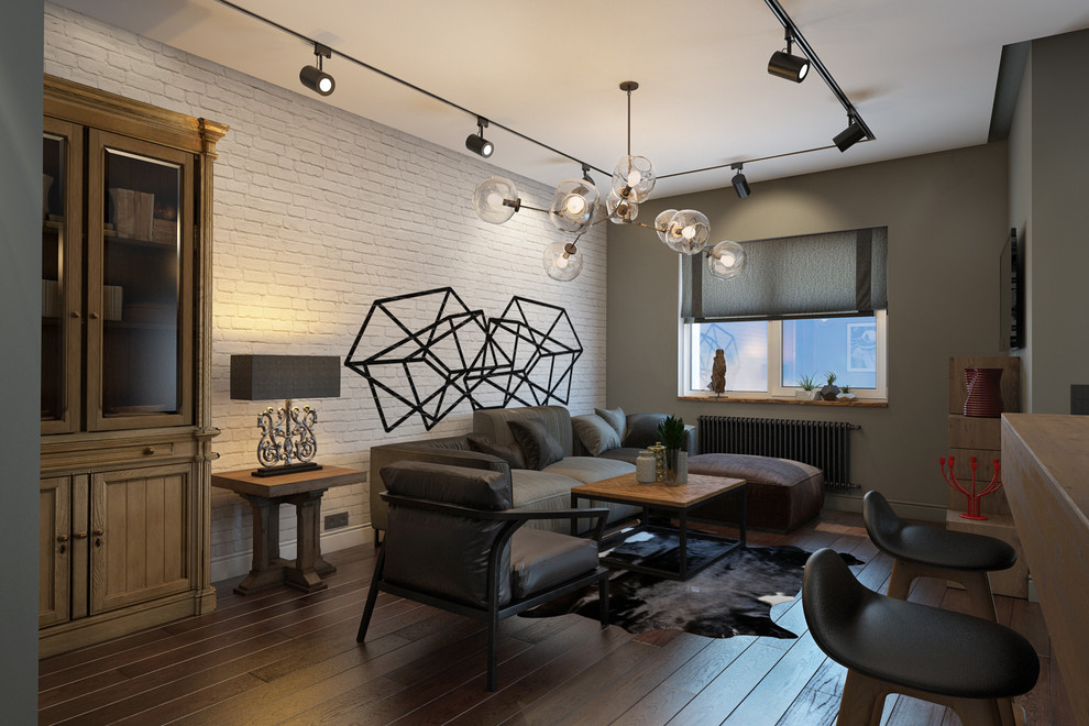 Квартира в современном стиле с элементами лофт-стилистики