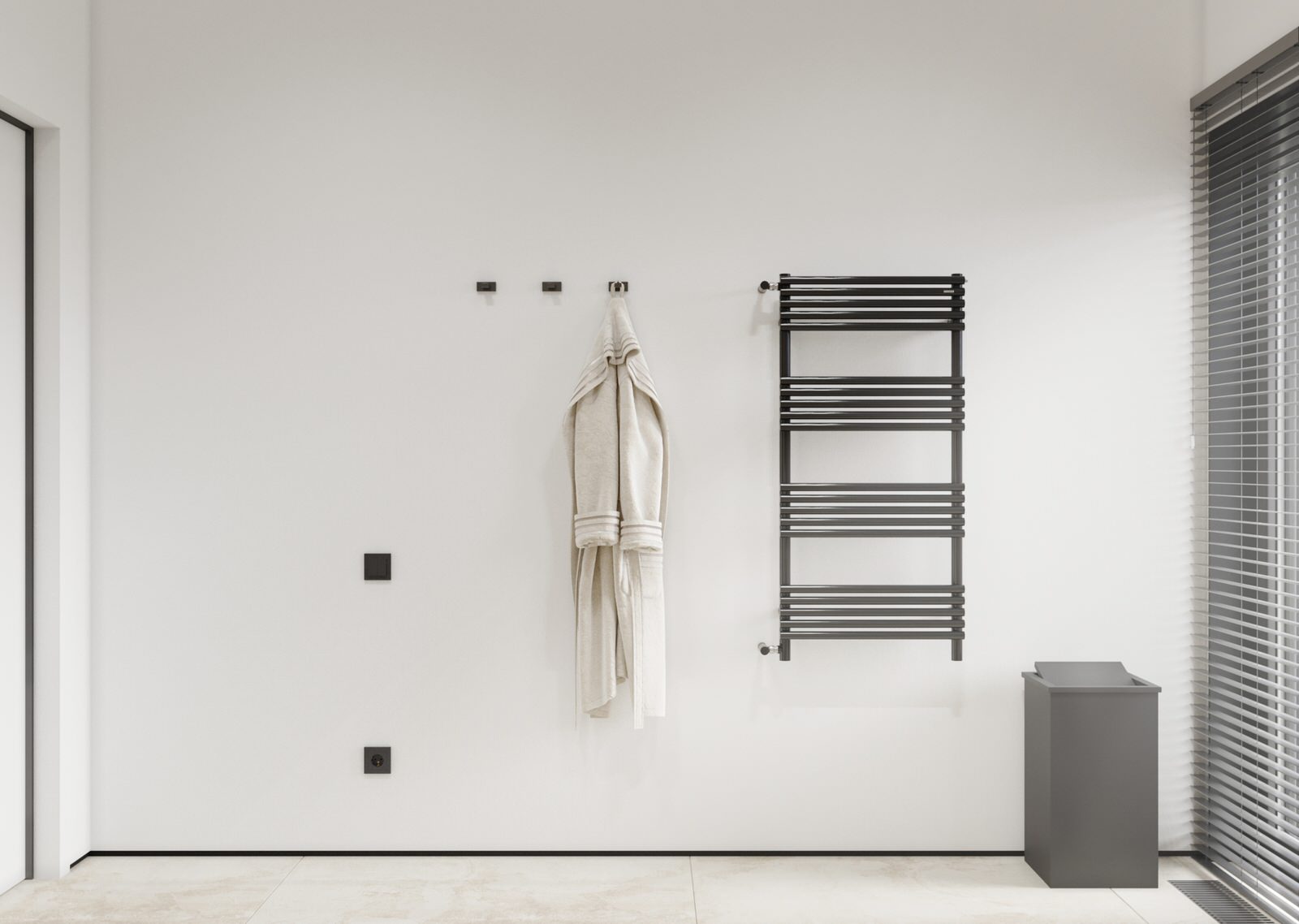 Дизайн просторного санузла с панорамными окнами