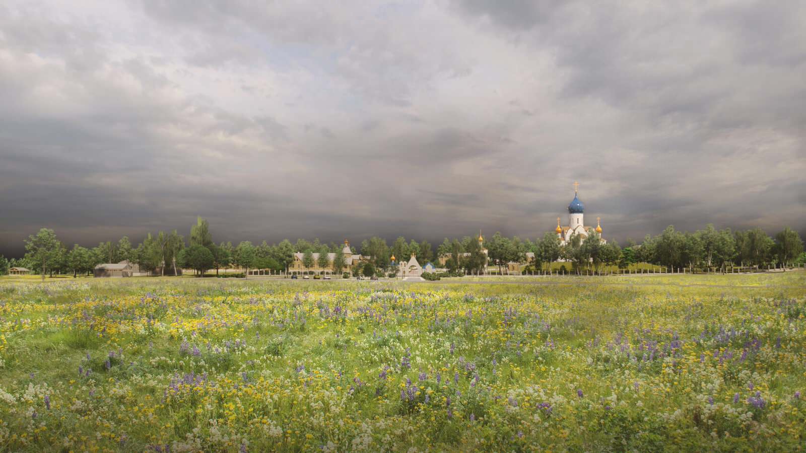 Обложка проекта: Храм Успения Пресвятой Богородицы и объекты внешней инфраструктуры Мужского мона