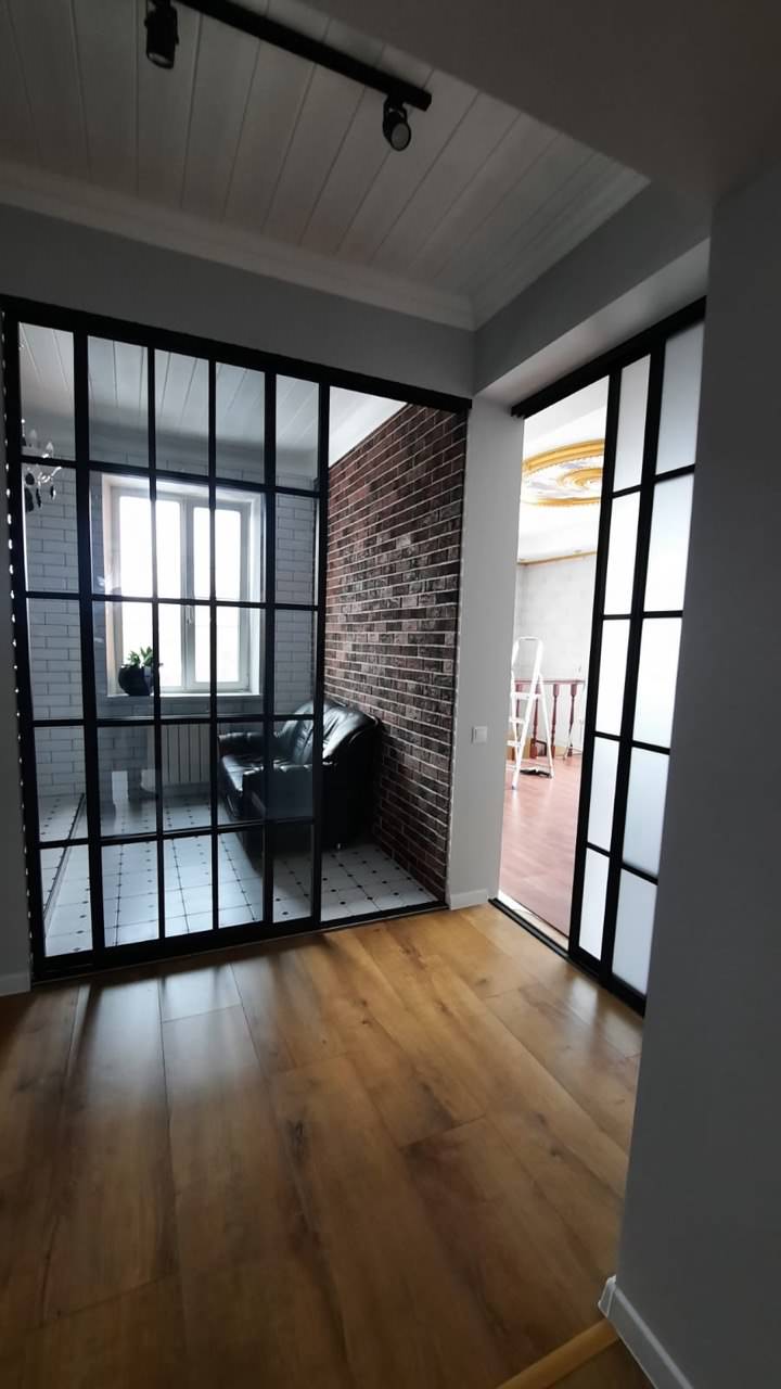 Межкомнатные двери купе в стиле лофт