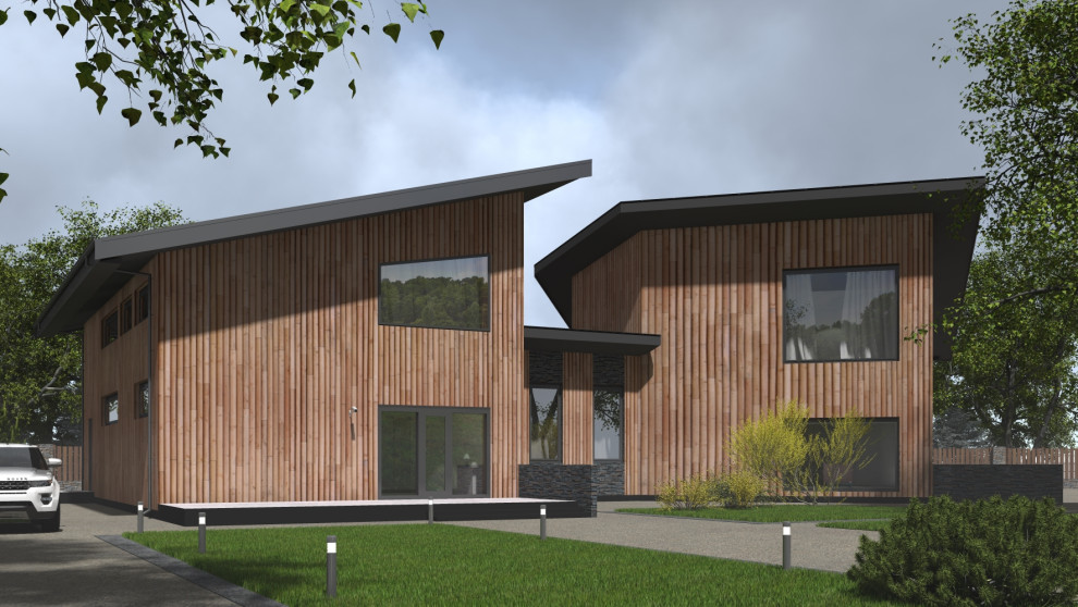 Обложка проекта: Индивидуальный двухэтажный жилой дом на две семьи