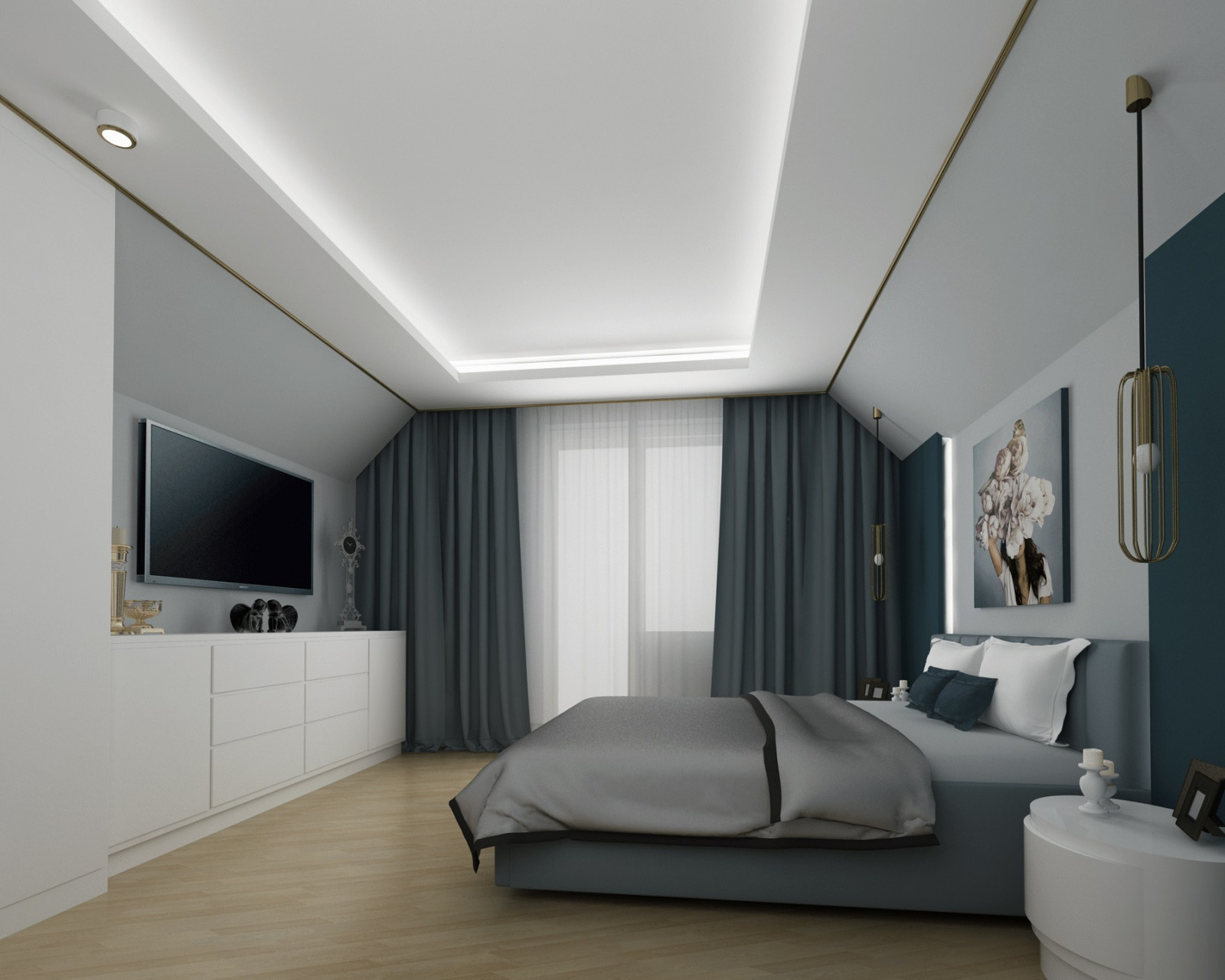 спальня  частного дома