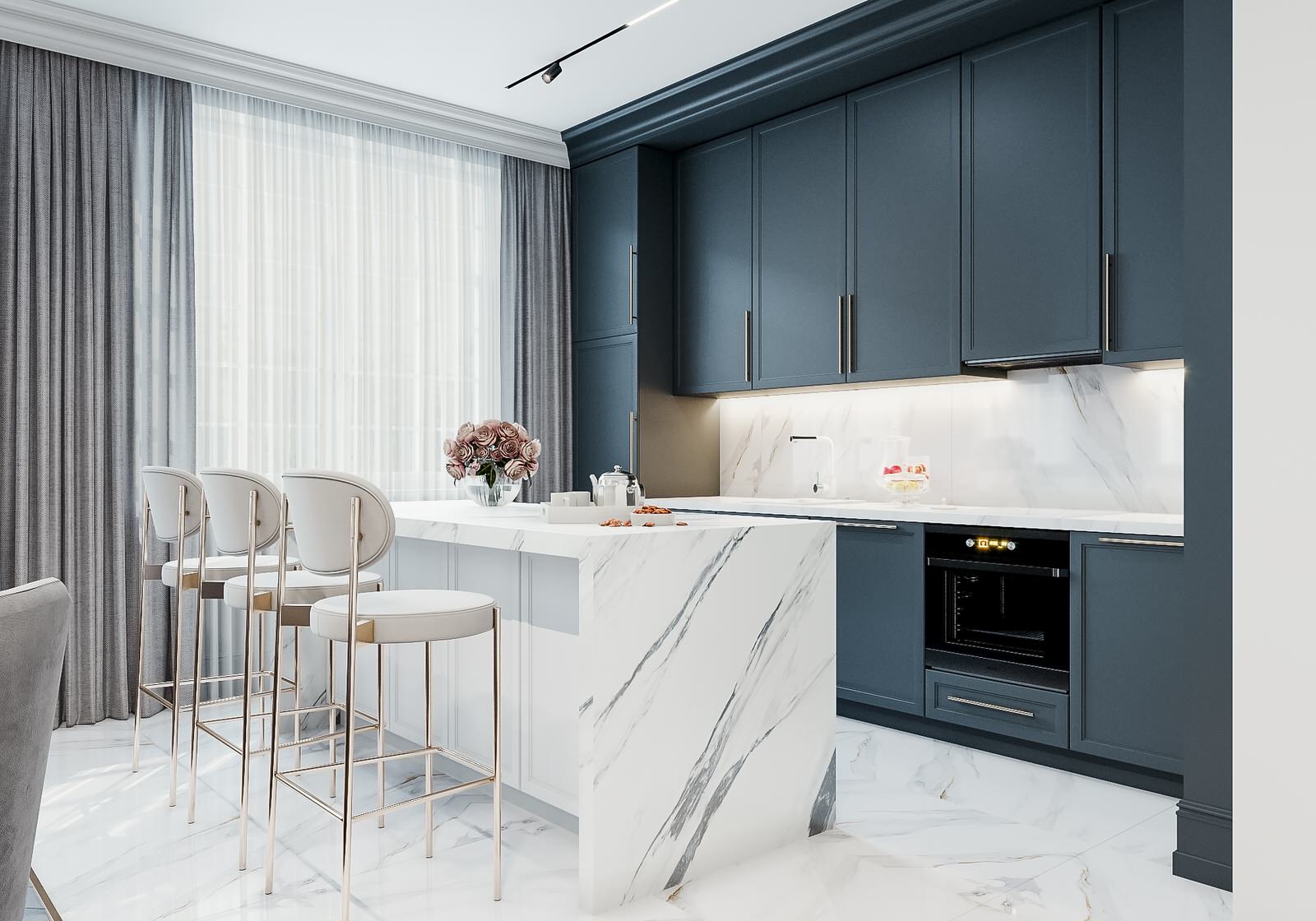 Светлая квартира в стиле неоклассика