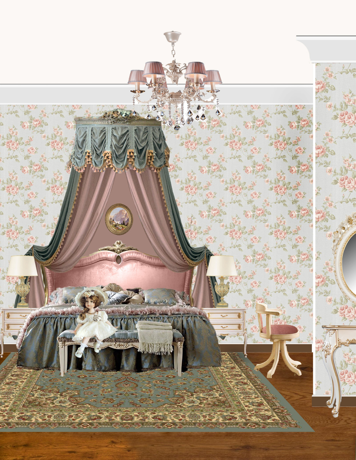 Эскизы интерьеров для коттеджа в Парк Вилл