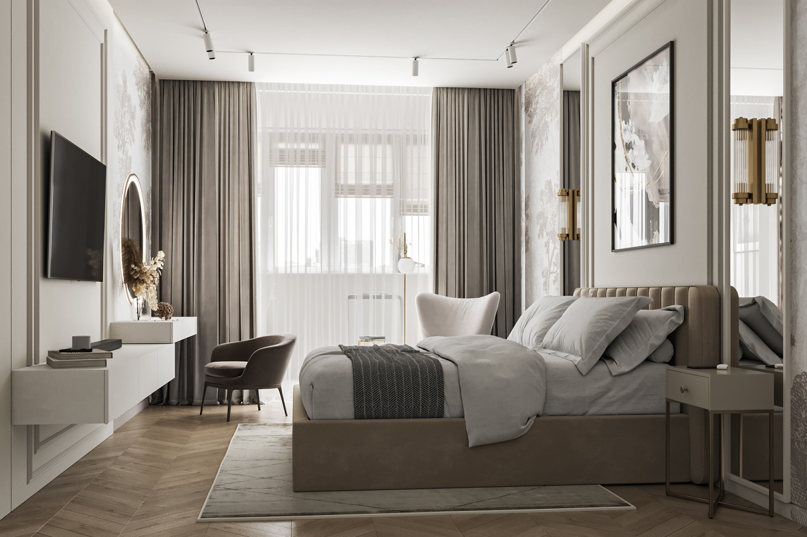 Дизайн интерьера квартиры в современном стиле на ул. Новаторов