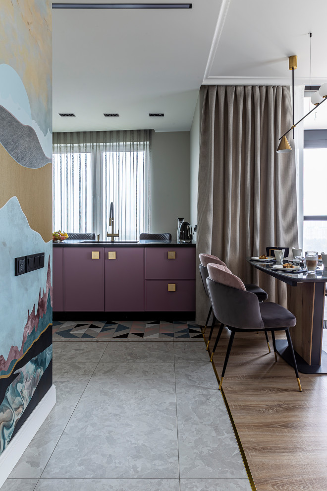 В сиреневых тонах (3-х комнатная квартира 66,7 м²)