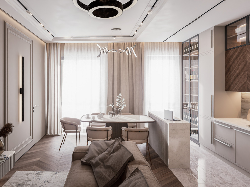 Обложка проекта: Дизайн-проект четырехкомнатной квартиры 99 м²