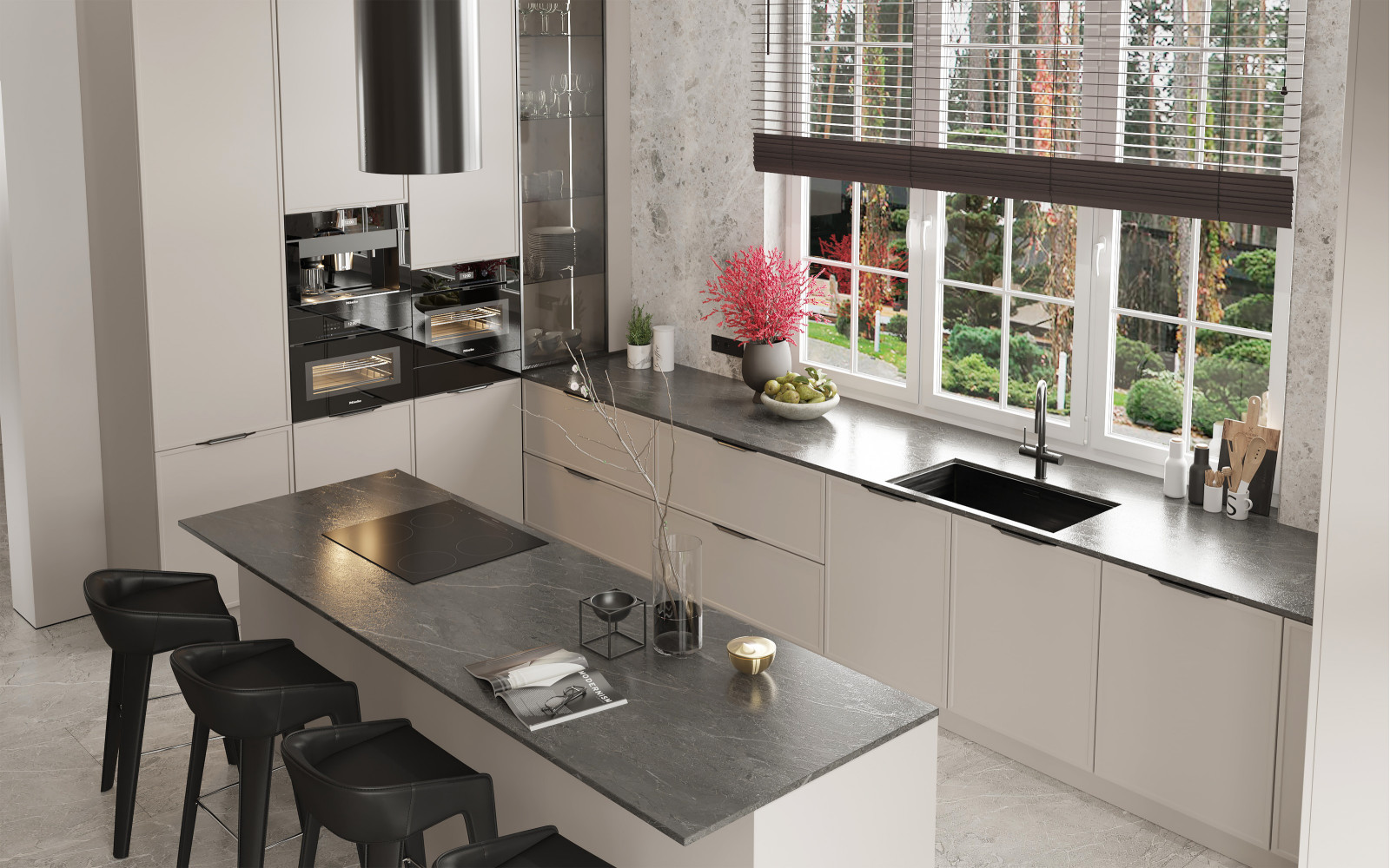 Проект кухни в трехэтажной доме на улице Красная в городе Калининграде