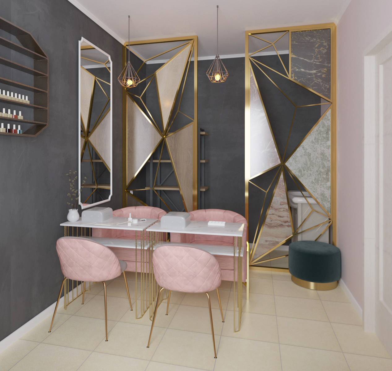 Дизайн интерьера салона красоты AK.Beauty