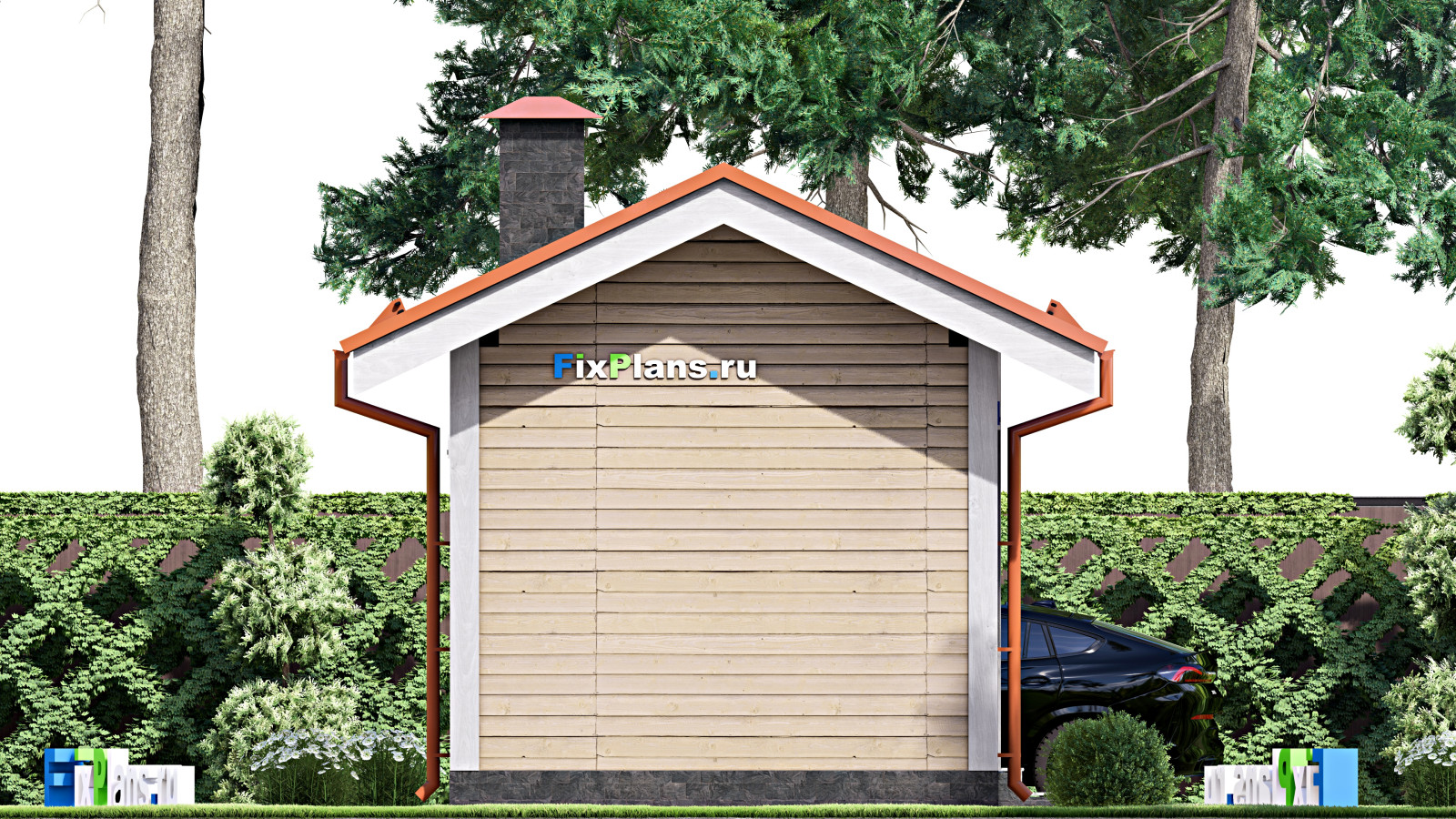 Проект одноэтажного дома 6х4м S15м2 F-15695