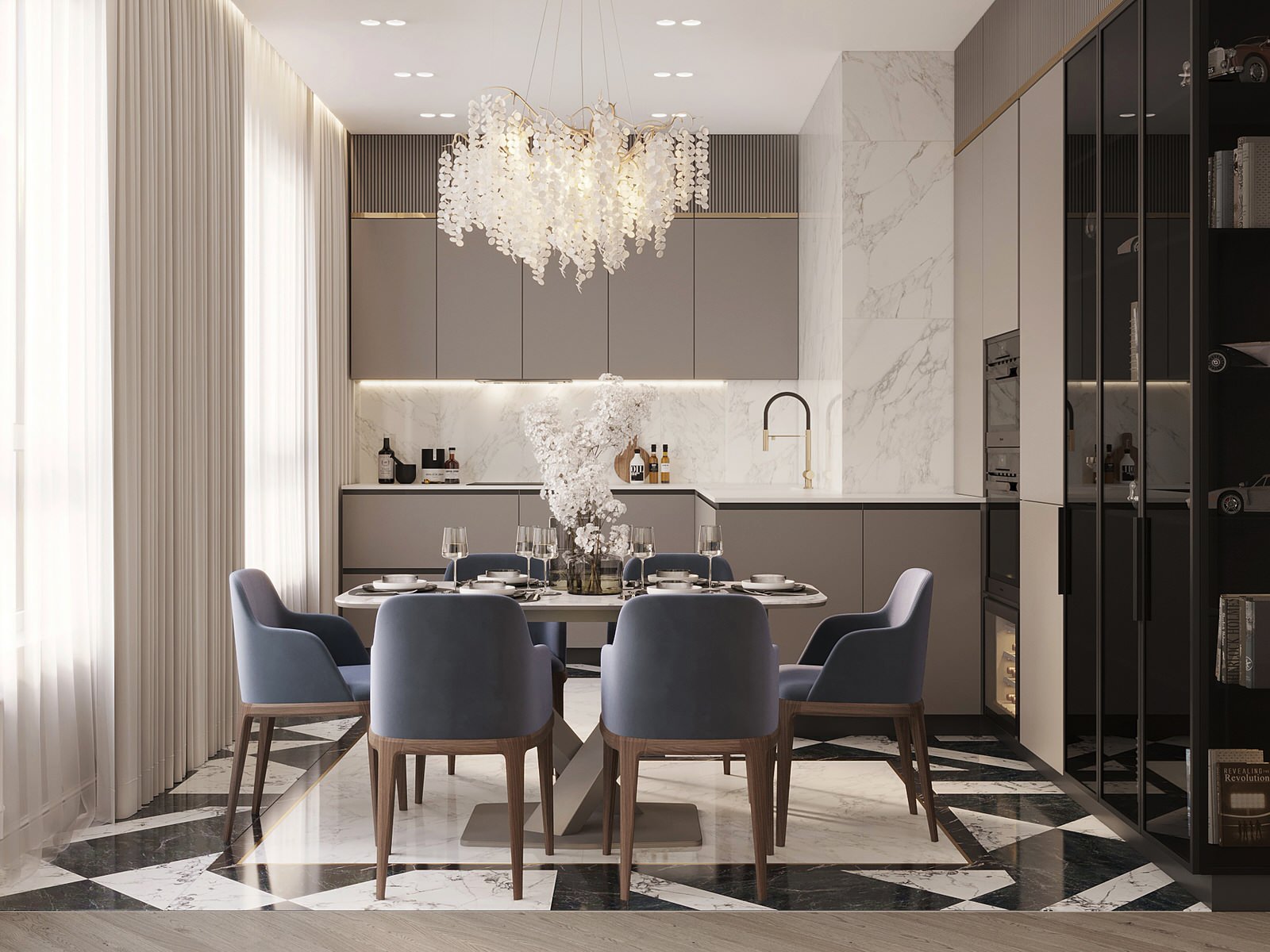 Обложка проекта: Дизайн-проект жилого дома в ЖК «Сердце Столицы» 80.3 кв.м