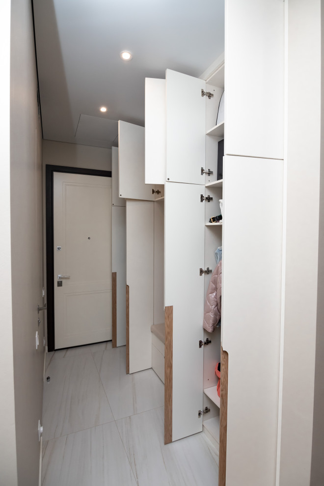 Гардероб и шкаф в прихожую в минималистичном стиле