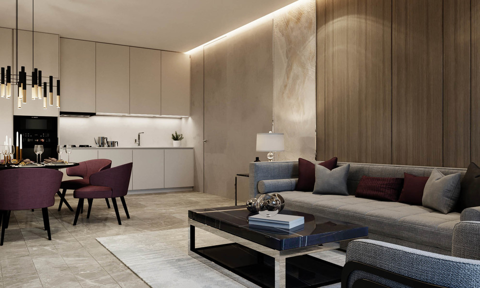 Обложка проекта: Гостиная в ЖК Clever Park