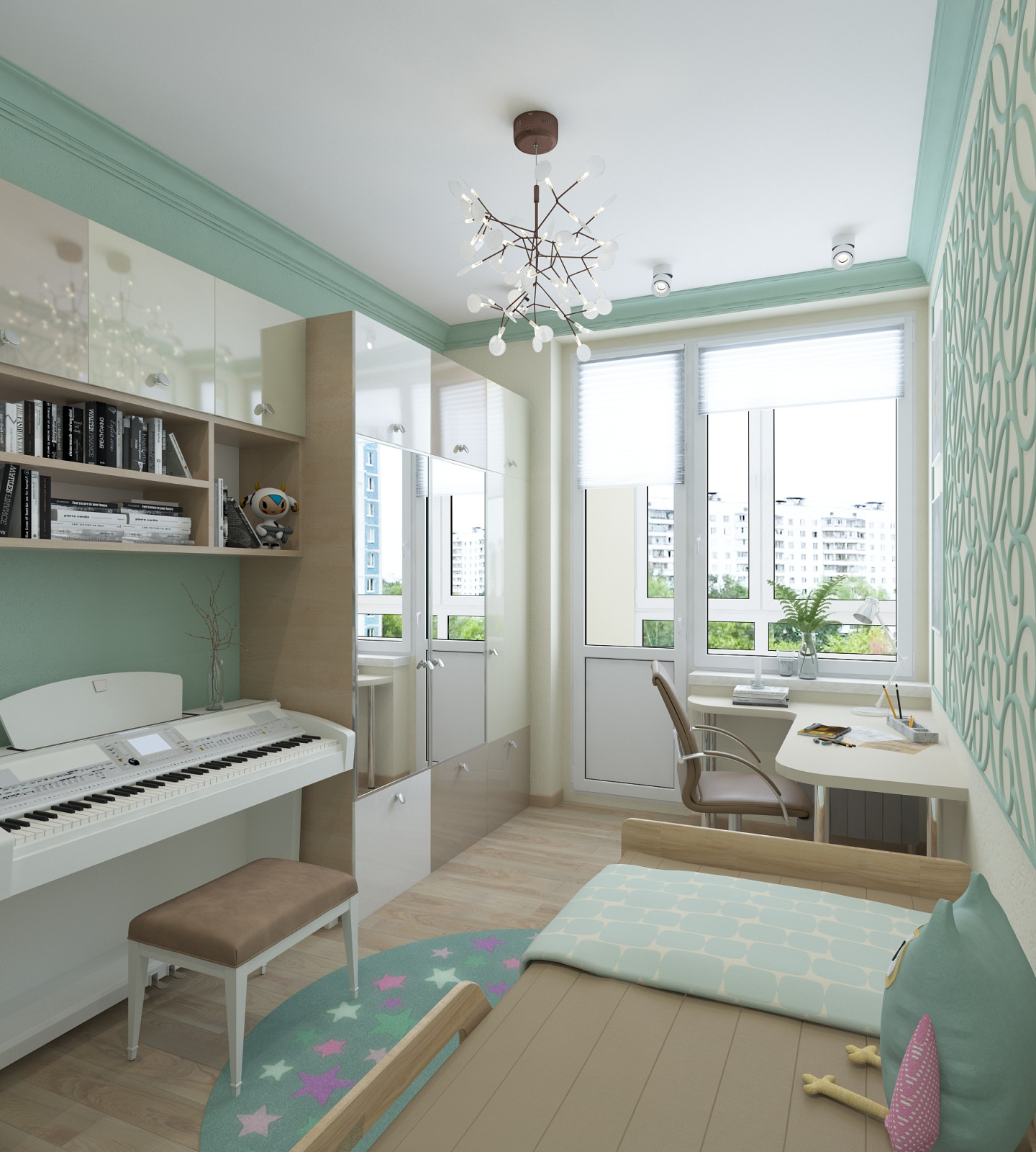 Интерьер трехкомнатной квартиры 120.26 м.кв. ЖК "Наследие Москвы"