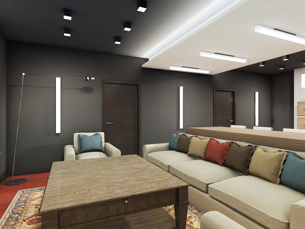 cinema room, lesnye polyany house