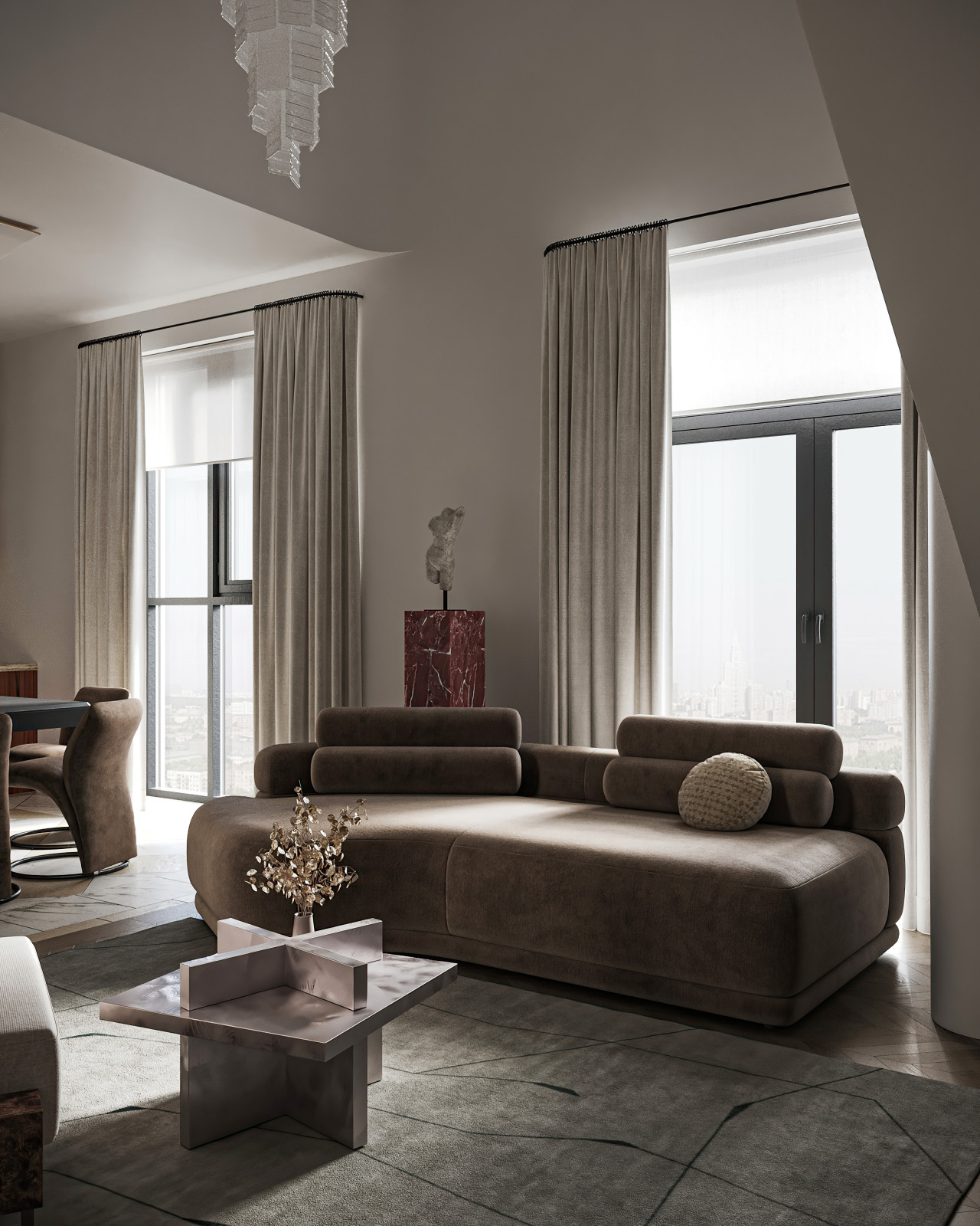 Двухуровневая квартира в Москве