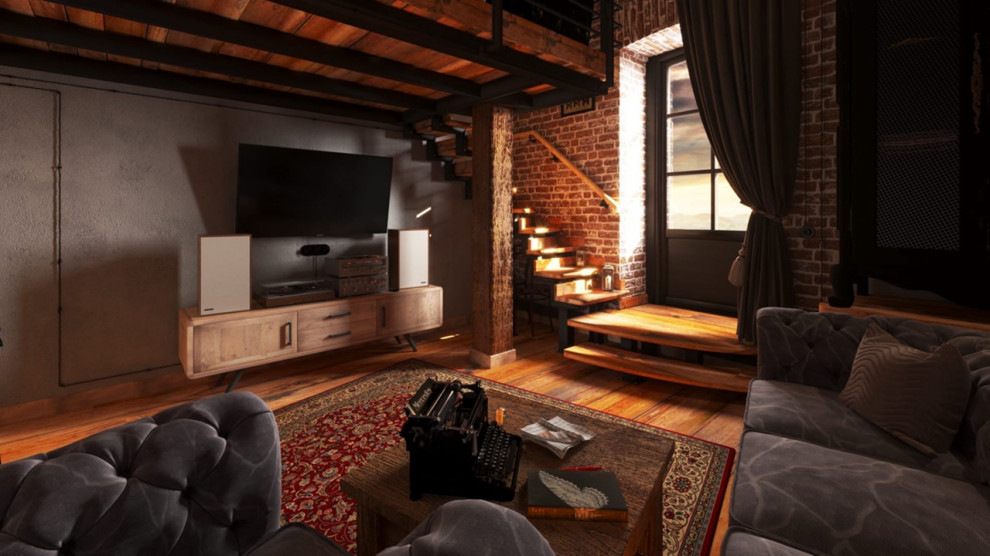 Проект квартиры в стиле Лофт на Буханцева