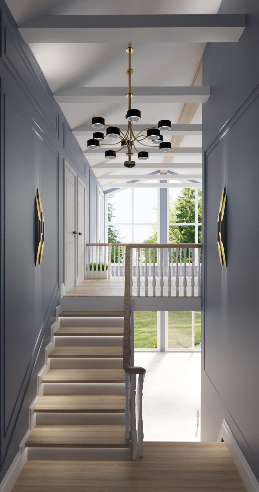 Лестничный холл дома.