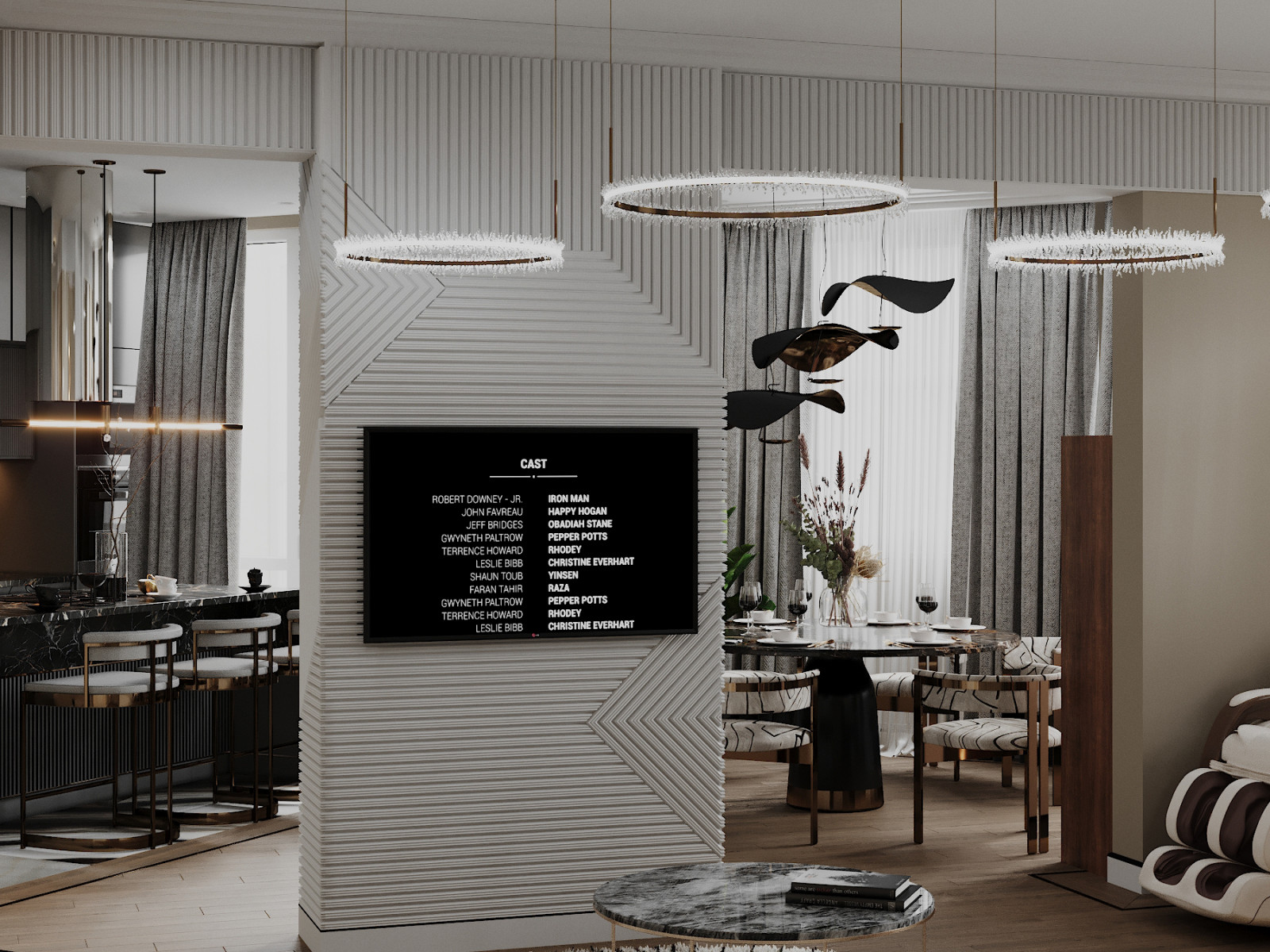 Интерьер 3-комнатной квартиры в ЖК Два ангела