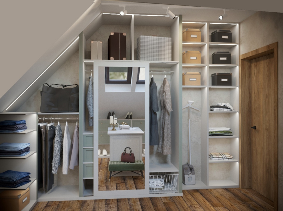 Интерьер мансардного этажа в стиле лофт