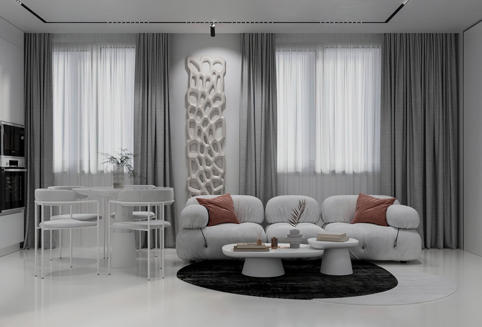 Обложка проекта: Гостиная в квартире 50 кв.м., Березовая Аллея