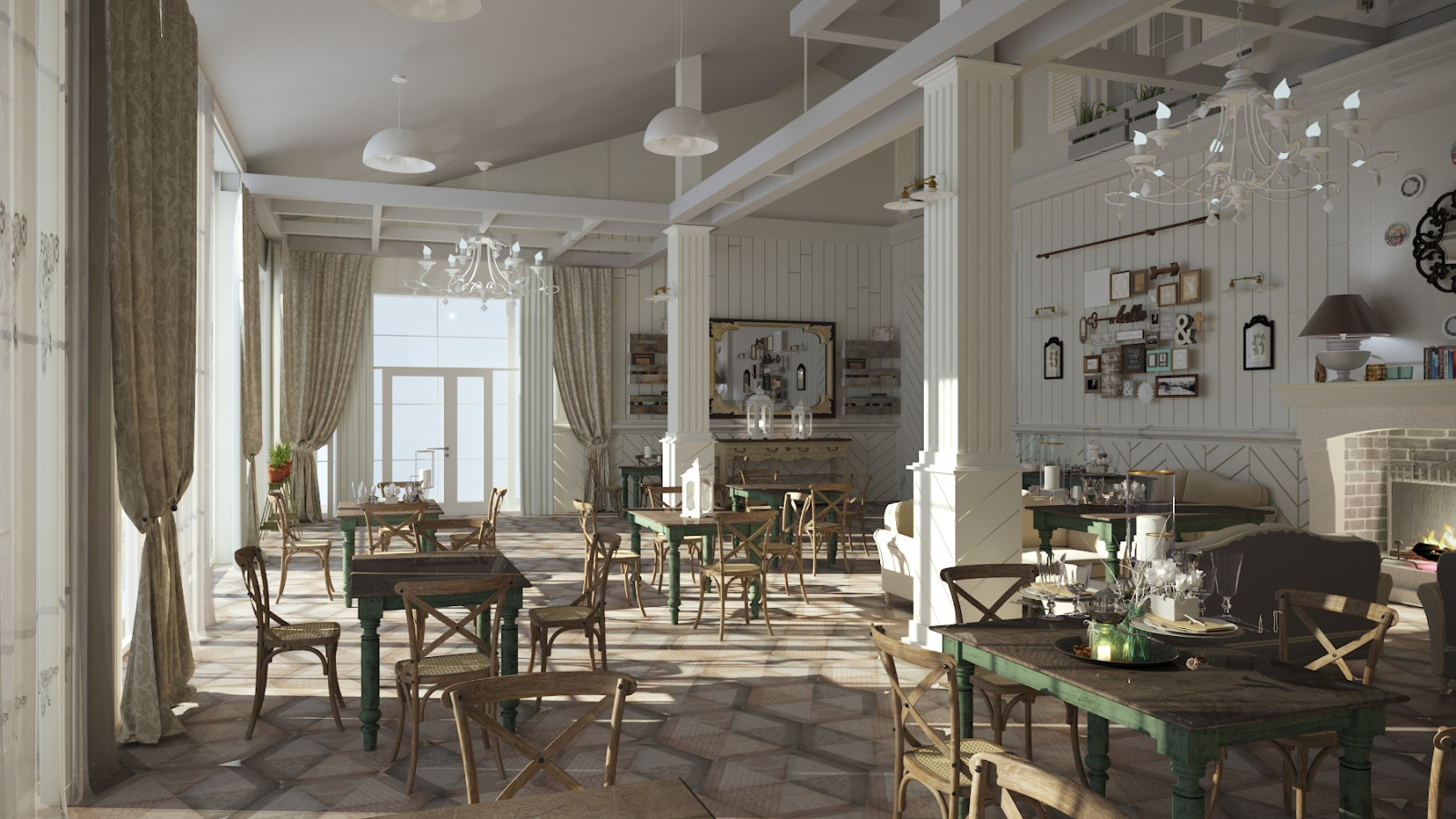 Обложка проекта: Ёлки интерьеры ресторана