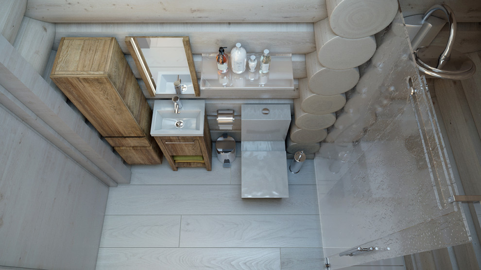 Интерьер дома в срубе