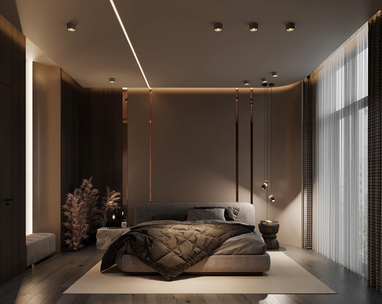 Обложка проекта: Спальня "Медные акценты"