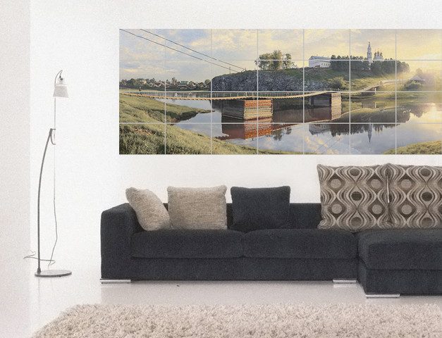 Фотоплитка для гостиной