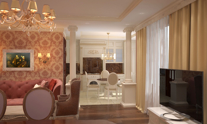 Дизайн проект интерьеров 3 к.квартиры