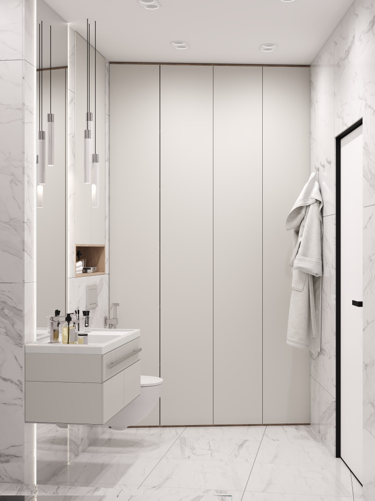 Проект современной квартиры 39 м² в Москве для двоих