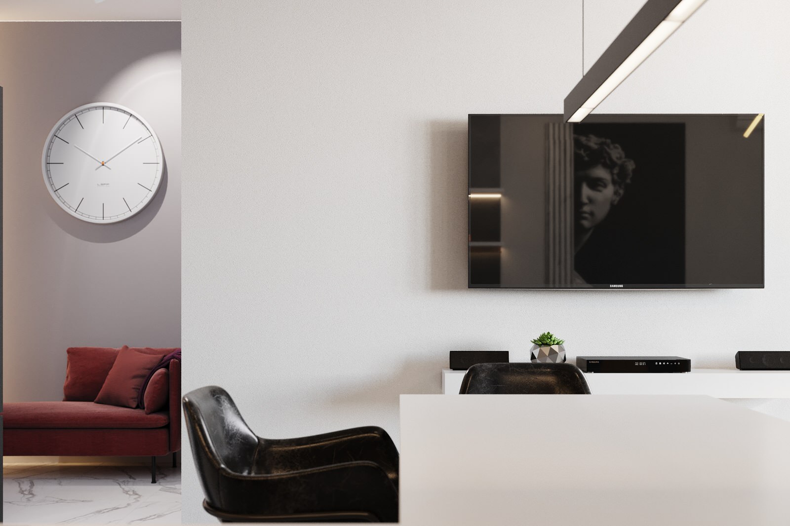 Квартира для холостяка с одной спальней и кухней-гостиной