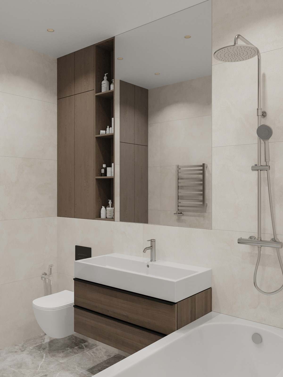 Современный проект квартиры 73 м² в ЖК на Причальном