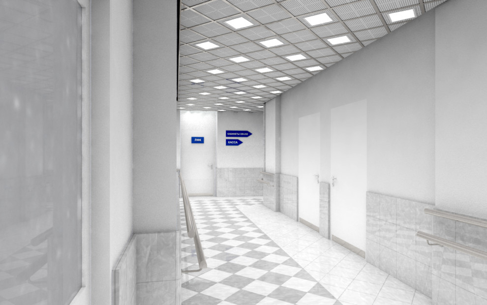 Интерьеры типовых этажей Институт мозга человека им. Н.П. Бехтеревой РАН