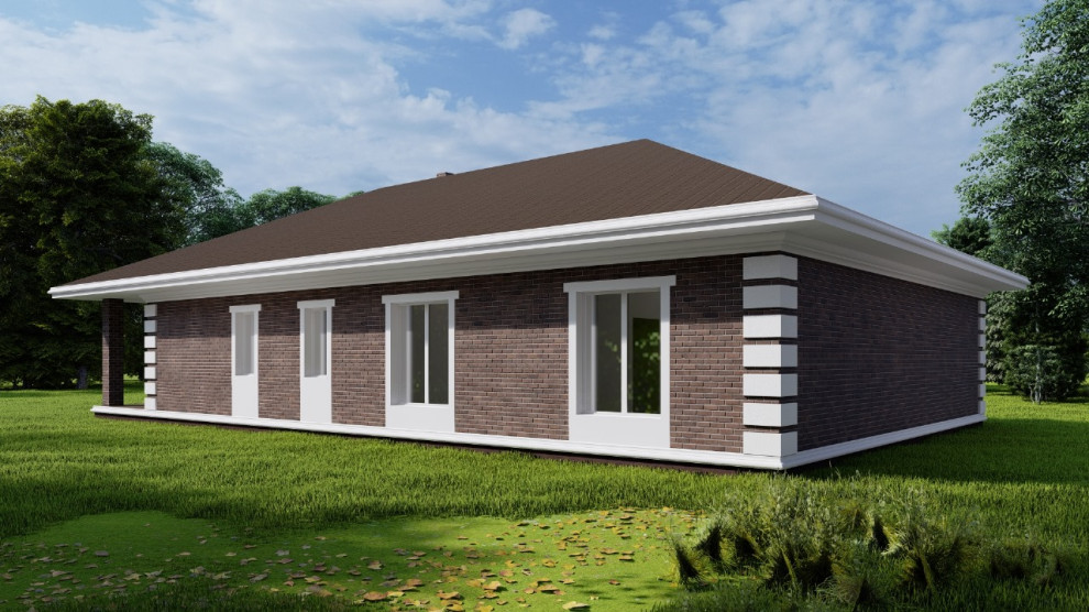 Обложка проекта: одноэтажный жилой дом Парфентьево