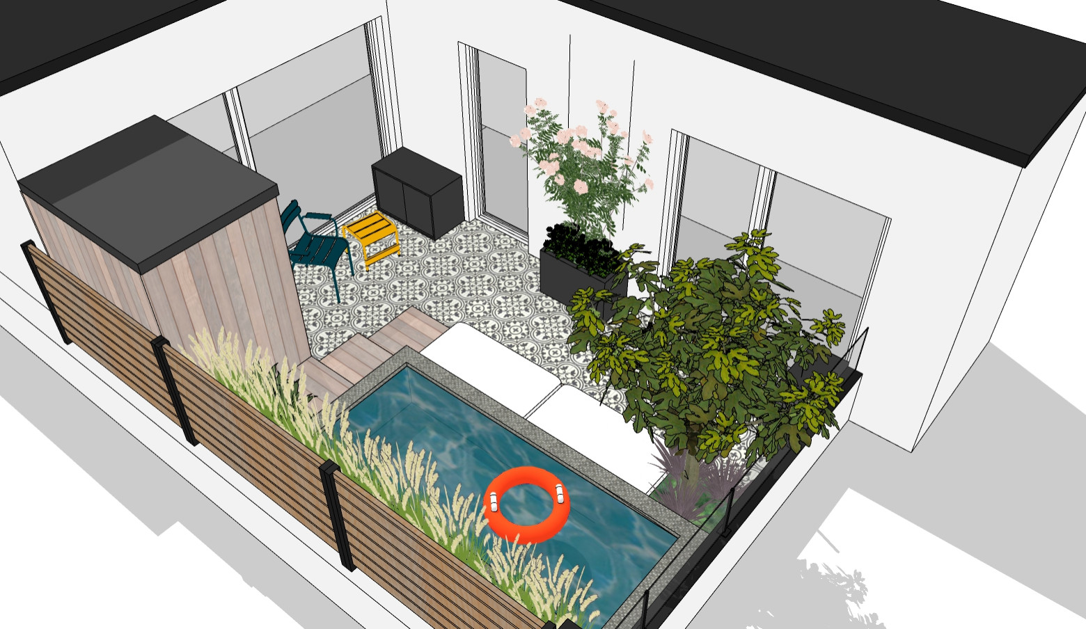 До и после: Квартира под Лионом с бассейном на террасе